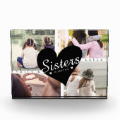 Sisters Forever Collage Heart Script Photo フォトブロック (正面)