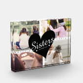 Sisters Forever Collage Heart Script Photo フォトブロック (左)