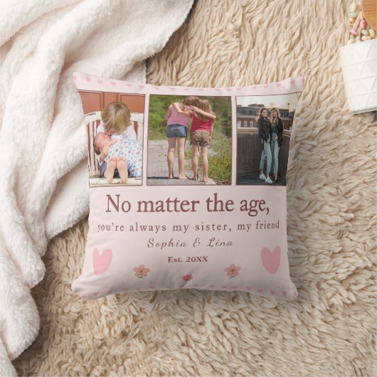 Sisters Forever – Custom Photo  personalized   クッション (ブランケット)