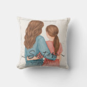 Sisters Forever – Custom Photo Throw Pillow クッション (正面)