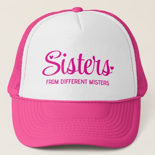 SISTERS FROM DIFFERENT MISTERS オリジナルネーム入りBFFグッズ キャップ (正面)
