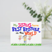 Sisters have Best Brother Postcard ポストカード (スタンド正面)