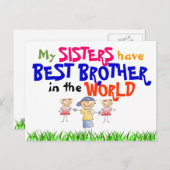 Sisters have Best Brother Postcard ポストカード (正面/裏面)