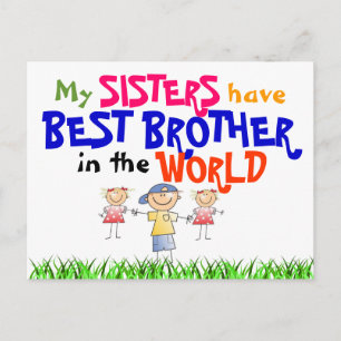 Sisters have Best Brother Postcard ポストカード