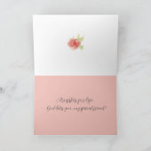 Sisters in Christ For Life Honeybee Pink Flowers カード (内部)