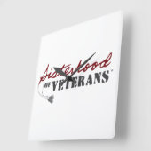 Sisters of Veterans 軍の誇りデザイン スクエア壁時計 (傾斜)