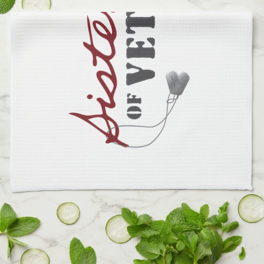 Sisters of Veterans Military Pride Design キッチンタオル (折り畳み)