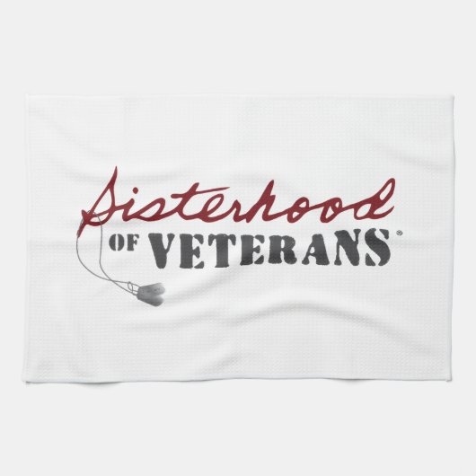 Sisters of Veterans Military Pride Design キッチンタオル (横)