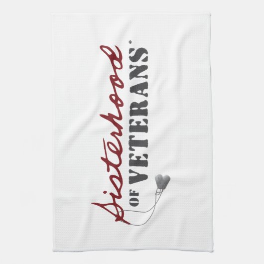 Sisters of Veterans Military Pride Design キッチンタオル (縦)