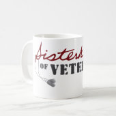 Sisters of Veterans Military Pride Design コーヒーマグカップ (正面左)