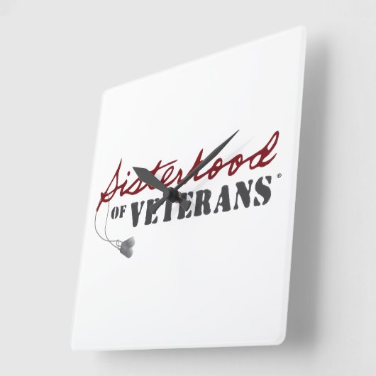 Sisters of Veterans Military Pride Design スクエア壁時計 (傾斜)