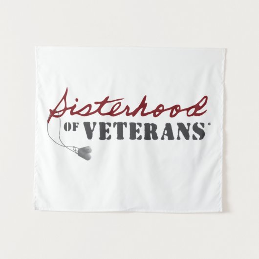 Sisters of Veterans Military Pride Design タペストリー (正面(横))