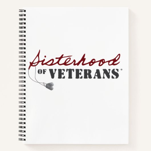 Sisters of Veterans Military Pride Design ノートブック (正面)