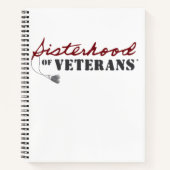 Sisters of Veterans Military Pride Design ノートブック (正面)