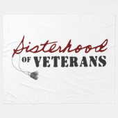 Sisters of Veterans Military Pride Design フリースブランケット (正面(横))