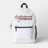 Sisters of Veterans Military Pride Design プリントバックパック (正面)