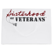 Sisters of Veterans Military Pride Design ラージペーパーバッグ (正面)