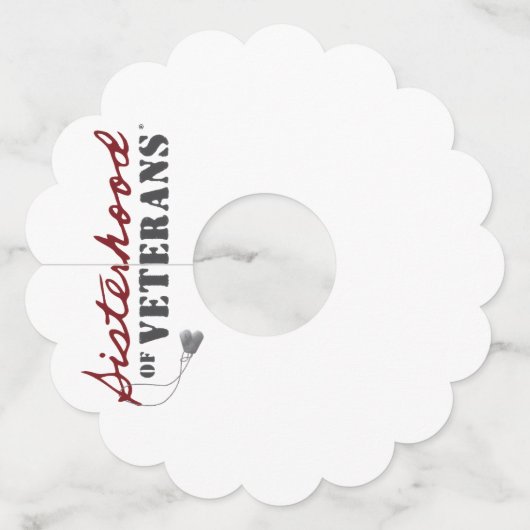 Sisters of Veterans Military Pride Design ワイングラスタグ (正面)