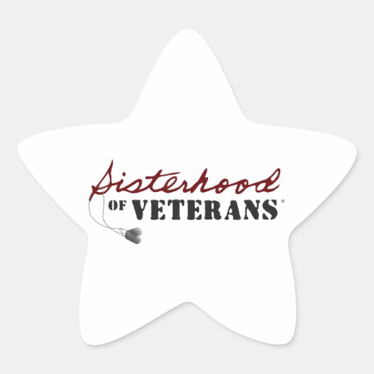 Sisters of Veterans Military Pride Design 星シール (正面)