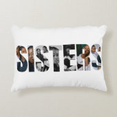 Sisters Photo Collage Accent Pillow アクセントクッション (正面)