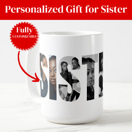 Sisters Photo Collage Coffee Mug Gift コーヒーマグカップ