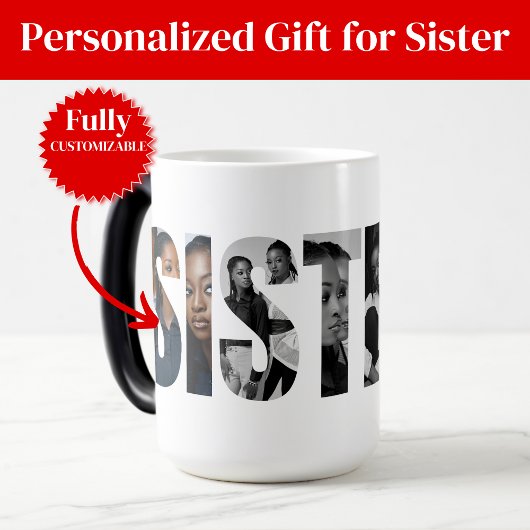 Sisters Photo Collage Color Morphing Mug モーフィングマグカップ