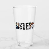 Sisters Photo Collage Glass Cup Gift タンブラーグラス (正面)