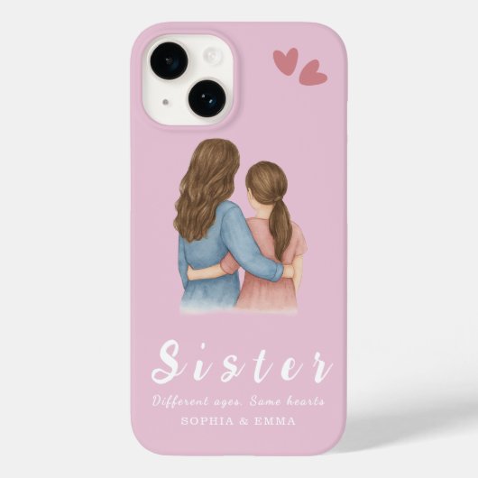 Sisters Photo Collage iPhone 14 Case – Forever Case-Mate iPhoneケース (裏面)