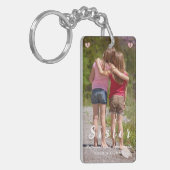 Sisters Photo Collage Keychain – Same Hearts キーホルダー (正面左)