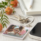 Sisters Photo Collage Keychain – Same Hearts キーホルダー (正面右)