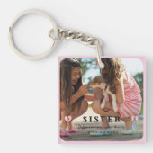 Sisters Photo Collage Keychain – Same Hearts キーホルダー (正面)