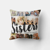 SISTERS, Photo Collage & Names兄弟姉妹 クッション (裏面)