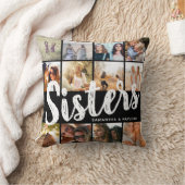 SISTERS, Photo Collage & Names兄弟姉妹 クッション (ブランケット)