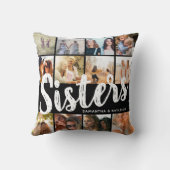 SISTERS, Photo Collage & Names兄弟姉妹 クッション (裏面)