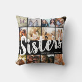 SISTERS, Photo Collage & Names兄弟姉妹 クッション (正面)