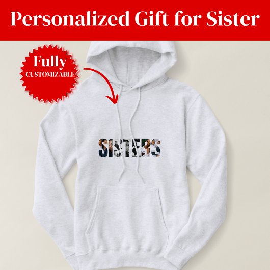 Sisters Photo Collage Pullover Hoodie パーカ
