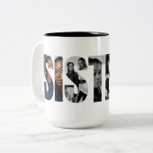 Sisters Photo Collage Two-Tone Mug Gift ツートーンマグカップ (正面左)