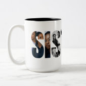 Sisters Photo Collage Two-Tone Mug Gift ツートーンマグカップ (左)