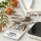 Sisters Photo Collage with Names, Best Therapy キーホルダー (正面右)