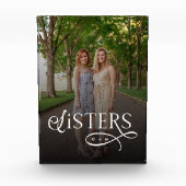 Sisters Photo Personalized Monogram フォトブロック (正面)