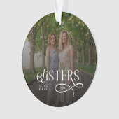 Sisters Photo Personalized Monogram Gifts オーナメント (正面)