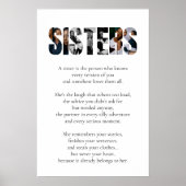 SISTERS Poem Poster – Heartfelt Gift for Sister ポスター (正面)