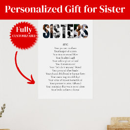 SISTERS Poster – Emotional & Fun Gift for Her ポスター