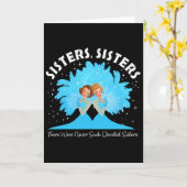 Sisters White Christmas Movie 1954 Xmas Snow Pajam カード (黄色い花)