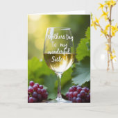 Sisters Wine Bouquet Card カード (黄色い花)