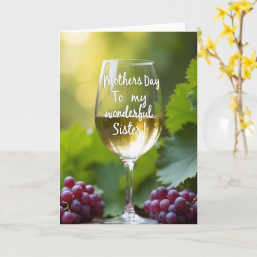 Sisters Wine Bouquet Card カード (黄色い花)
