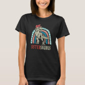 Sistersaurus Rex Dinosaur Rainbow Sister Saurus Mo Tシャツ (正面)