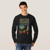 Sistersaurus Rex Dinosaur Sister Saurus Family Mat Tシャツ (正面フル)