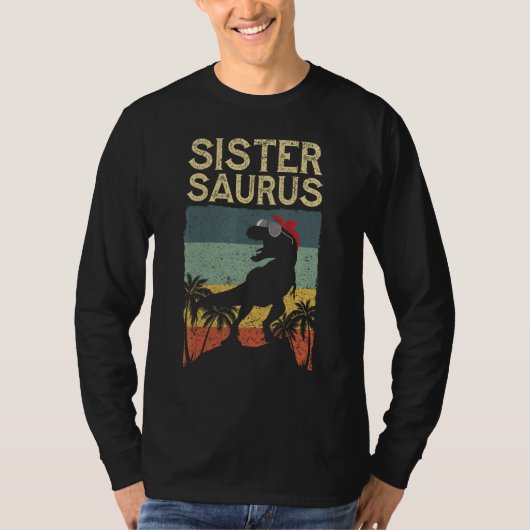 Sistersaurus Rex Dinosaur Sister Saurus Family Mat Tシャツ (正面)