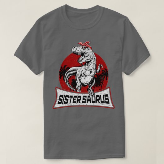 SisterSaurus T Rex Dinosaur Sister Saurus Family M Tシャツ (デザイン正面)
